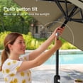 thumbnail image 5 of ACEGOSES 9ft LED Outdoor Patio Umbrellas w/ Tilt,Crank and 8 Ribs, Brown, 5 of 8