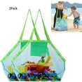 thumbnail image 4 of Mesh Beach Bag 1 Pack Large Beach Toy Bag Kids Toys Storage Bag Sea Bag Beach Toys Tote Bag Beach Pool Gear(Green) Mesh, Blue One Size, 4 of 8