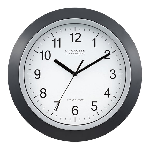 La Crosse Technology 12" Black Atomic Analog Wall Clock, WT-3129B