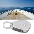 thumbnail image 4 of Bloque de polea giratoria de una sola rueda de 1,3 pulgadas, capacidad de carga de 250 kg, acero inoxidable 316 para cuerda de elevación de barcos, 4 of 12