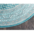 thumbnail image 6 of Unique Loom Williamsburg Collection Area Rug - Allover (3' 7" Round Turquoise/Light Brown), 6 of 7