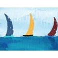thumbnail image 2 of Phillip, Jamie 14x12 Gold Ornate Wood Framed with Double Matting Museum Art Print Titled - Sail Boats, 2 of 4