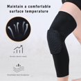 thumbnail image 2 of Breathable Men Sports Honeycomb Long Knee Support Pad Protector Sport Basketball Leg Sleeve Sports Kneepad, 2 of 6