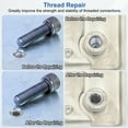 thumbnail image 5 of Uxcell Wire Thread Inserts 8#-32 UNC 1.5D 6.3mm, 20Pcs 304 Stainless Steel Helical Coiled Wire Screw Threaded Sleeve Sheath for Mechanical Equipment Automotive Repairs, 5 of 6