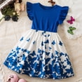 thumbnail image 2 of Robe d'Été de Princesse pour Fillette, Robe Trapèze pour Fille, Manches Volantées, Robes Papillon pour Filles, Robes de Bal pour Filles, 2 of 9