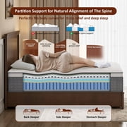 GREOO Queen Size Mattress in a Box 12 Hybrid Cooling Gel Memory Foam with Individually Pocket Coils Firm Pressure Relief Certified materials