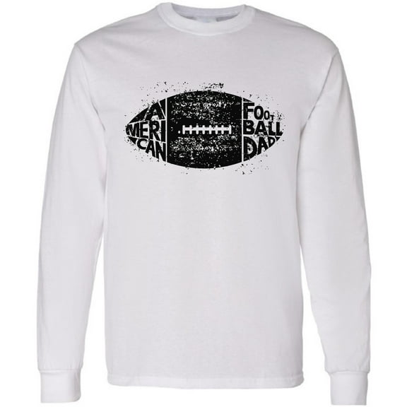 Men T-Shirt Father's Day Long Sleeve American Football Dad Vintage Black S M L XL 2XL Mens Graphic Tee