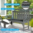 thumbnail image 2 of Nalone Outdoor Bench, 48in HDPE Bench with Armrest for Garden, Patio, Backyard, Gray, 2 of 8