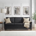 thumbnail image 4 of Mainstays Auden 3 Seat Classic Modern Sofa, Black My Lux Decor Round, 4 of 7