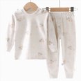 thumbnail image 5 of NOLDARES Infant Toddler Baby Boy Fall Winter Outfits 2pcs Long Sleeve Crewneck Sweatshirt and Elastic Joggers Pants Set Cute Print Clothes Clothing(Beige,6-12 M), 5 of 5