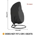 thumbnail image 2 of Fundas para sillas tipo huevo con cremallera, fundas para sillas oscilantes de mimbre grandes y duraderas, funda resistente para silla colgante para exteriores, 2 of 5