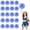 Blue+Pink+White, variant on Pom Poms Cheer 20 Pieces- Cheerleading Pompoms Handheld Squad Set For Sports Team- Party- Festival- Adults Kids- Easy Fluff Design.