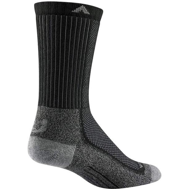 Calcetines Wigwam Cool Lite Hiker Crew Negro Gris Talla Grande