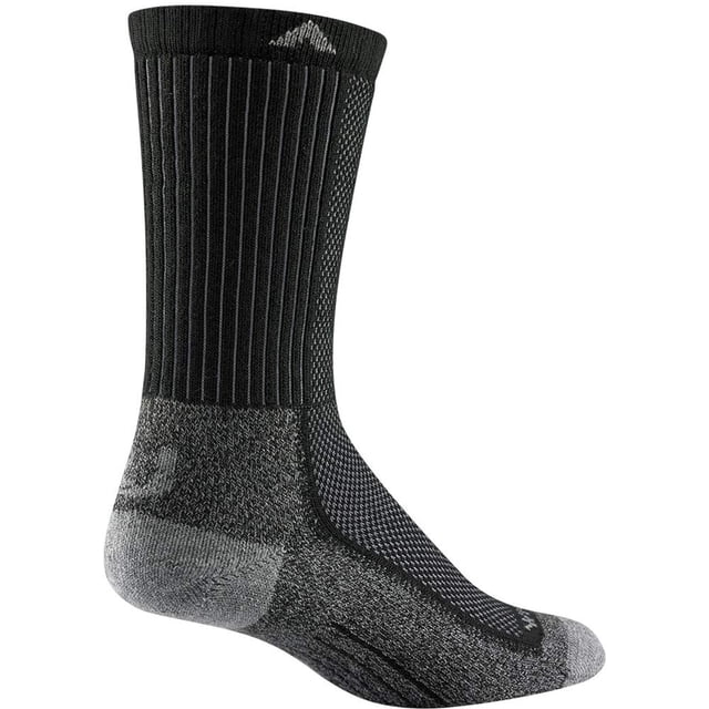 Calcetines Wigwam Cool Lite Hiker Crew Negro Gris Talla Grande
