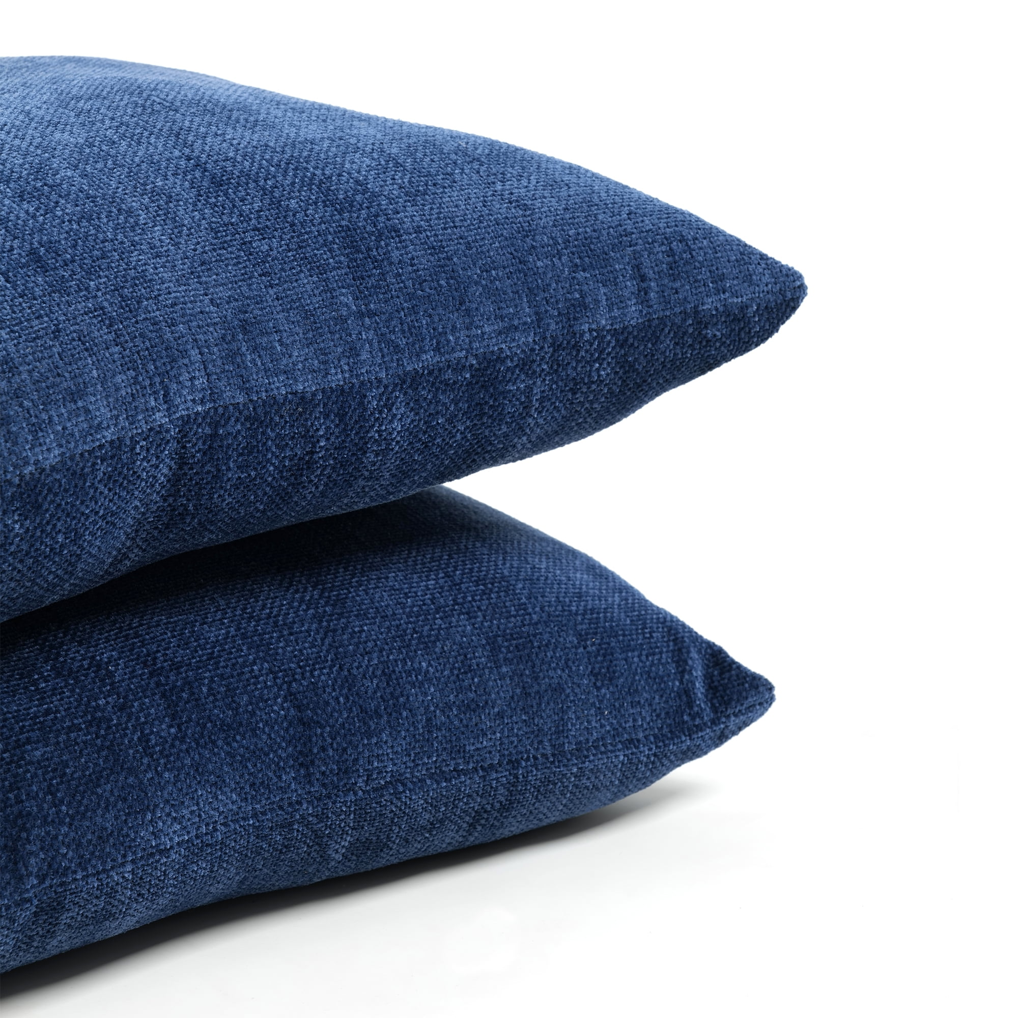 Mainstays 18" x 18" Solid Chenille Navy Polyester Decorative Pillow Set (2 Count)