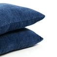 thumbnail image 5 of Mainstays 18" x 18" Solid Chenille Navy Polyester Decorative Pillow Set (2 Count), 5 of 7