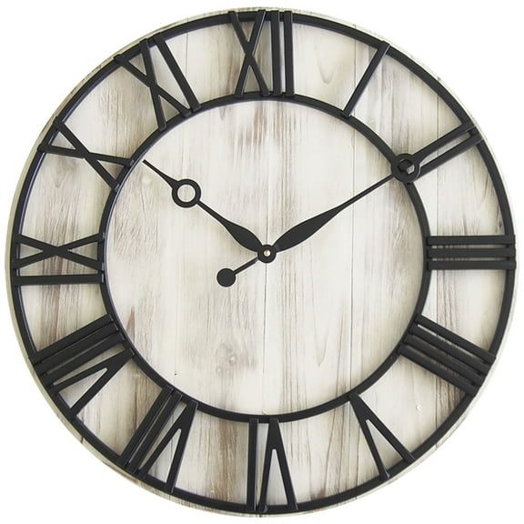 Hermle 20" Brown and Black Round Wall Clock