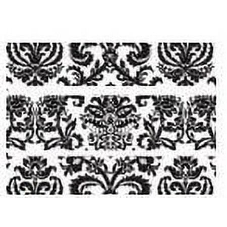 Black and White Damask Edible Photo Image Cake Border Decoration