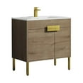 thumbnail image 6 of 36" Freestanding Bathroom Vanity with Sink - Brush Gold Hardware - Classic Oak, 6 of 9