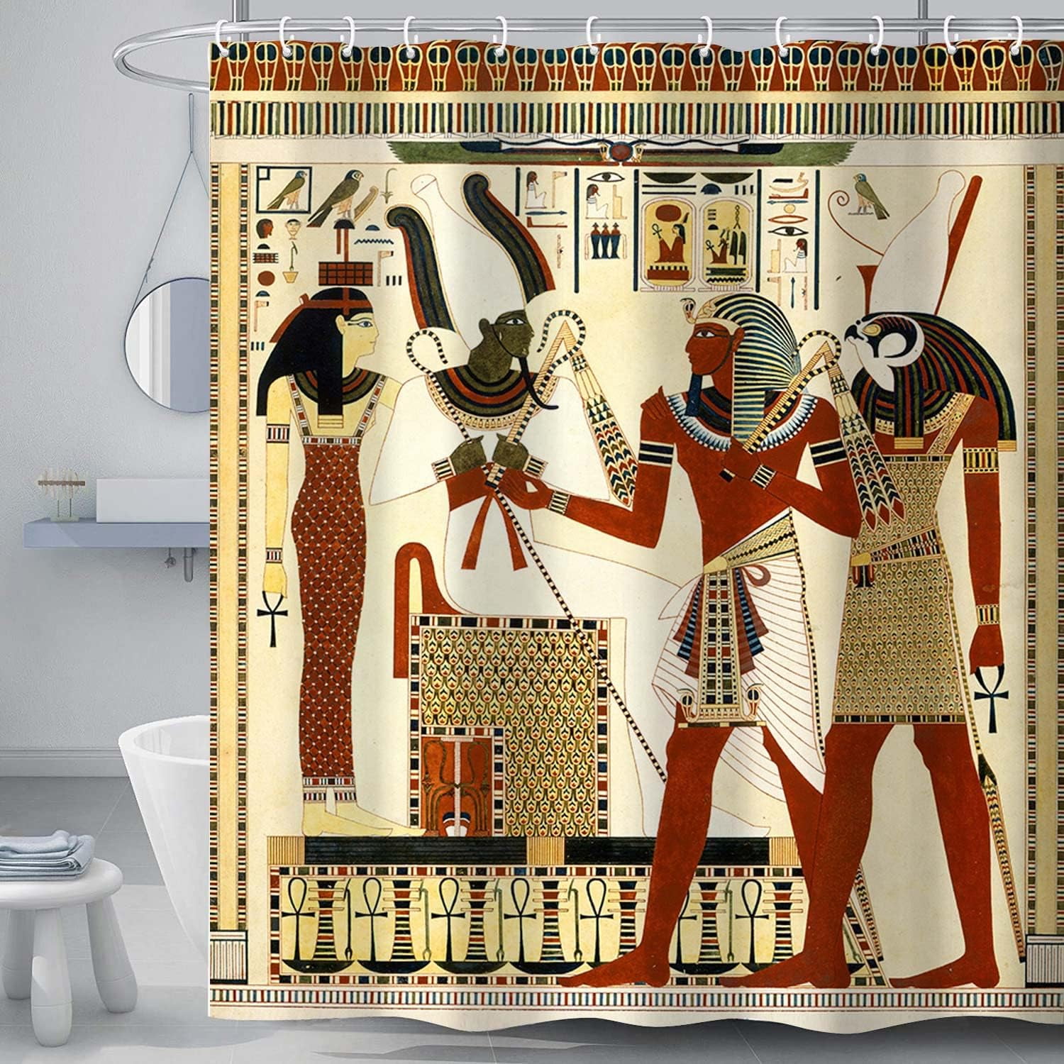 Egyptian Shower Curtain for Bathroom, Ancient Egypt Civilization ...