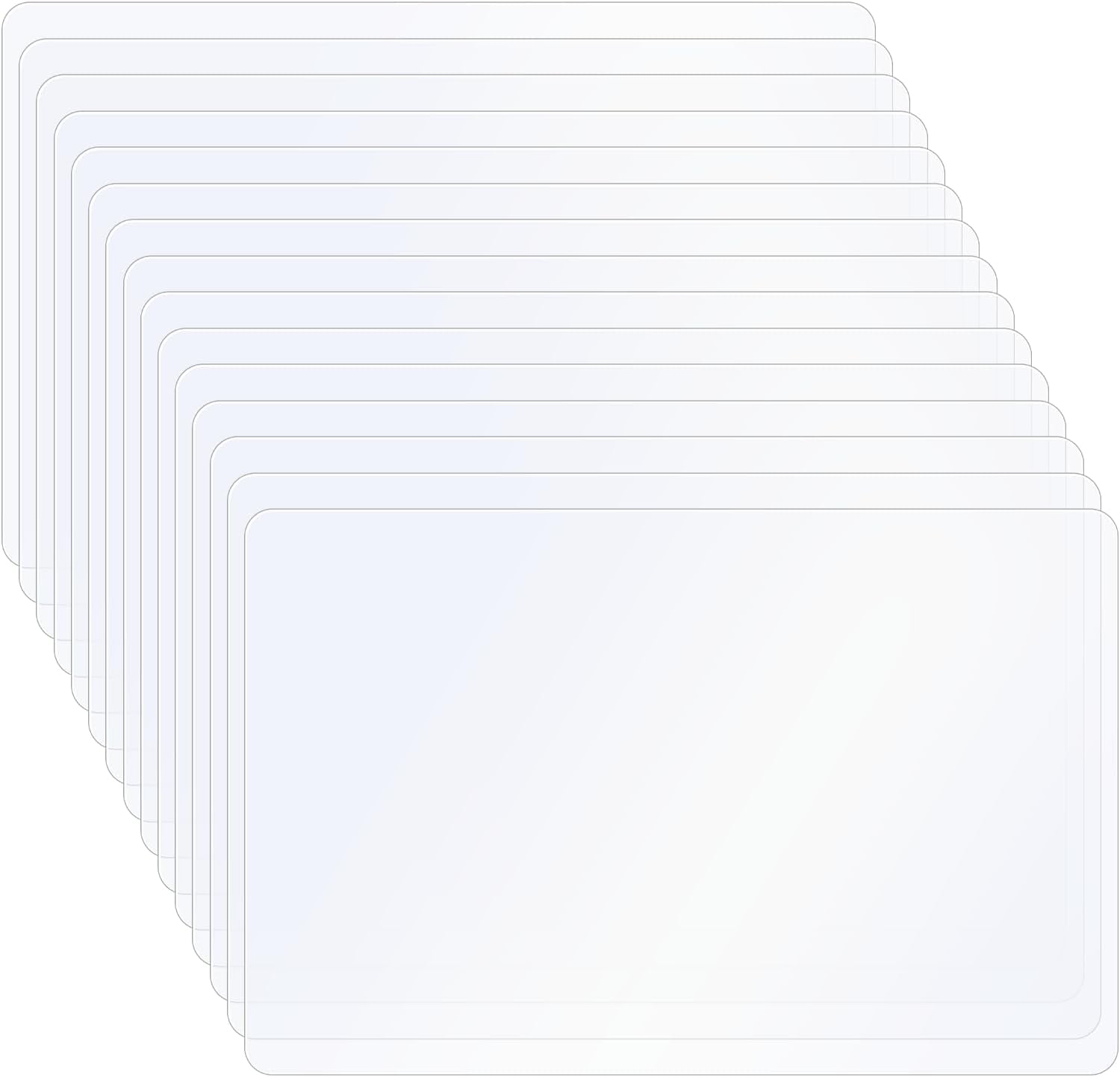 RGHJAR-15 Pcs Flexible Plastic Cutting Mats, 17 x 11 Inch Clear Plastic Cutting Board Mats Wipeable Frosted Placemats for Kitchen, Cooking, Table, Writing