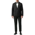 thumbnail image 2 of INSPIRE CHIC Men's Business Regular Fit Notch Lapel Single Formal Breasted Blazer S Black, 2 of 5