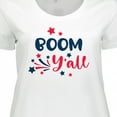 thumbnail image 4 of Inktastic 4th of July Boom Y'all with Red White and Blue Stars Women's Plus Size T-Shirt, 4 of 5