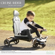 Evolur Cruise Rider Stroller with Canopy, Easy to Carry Travel Stroller, Koala Gray