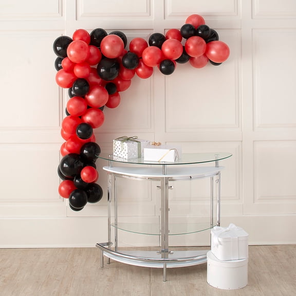Red & Black Latex Balloon Garland Kit, Party Decor, Party, 291 Pieces