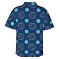 thumbnail image 4 of IWRICH Men's plus size Hawaiian Shirt Short Sleeve Casual Button Up Tropical Summer Beach Shirt Dark Blue1 M, 4 of 4