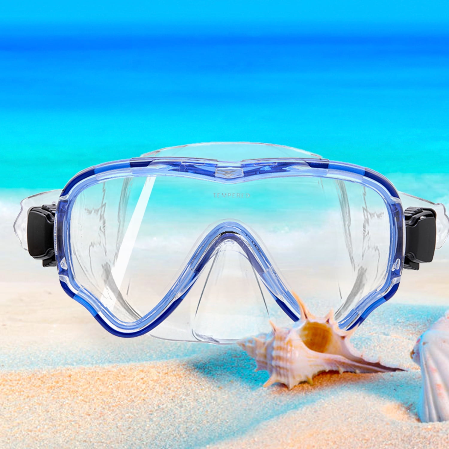 Kids Swim goggles,Diving Snorkel Mask with Nose Cover,Waterproof Antifog Swimming Goggles for