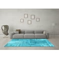 thumbnail image 3 of Ahgly Company Indoor Rectangle Patchwork Light Blue Transitional Area Rugs, 8' x 12', 3 of 4