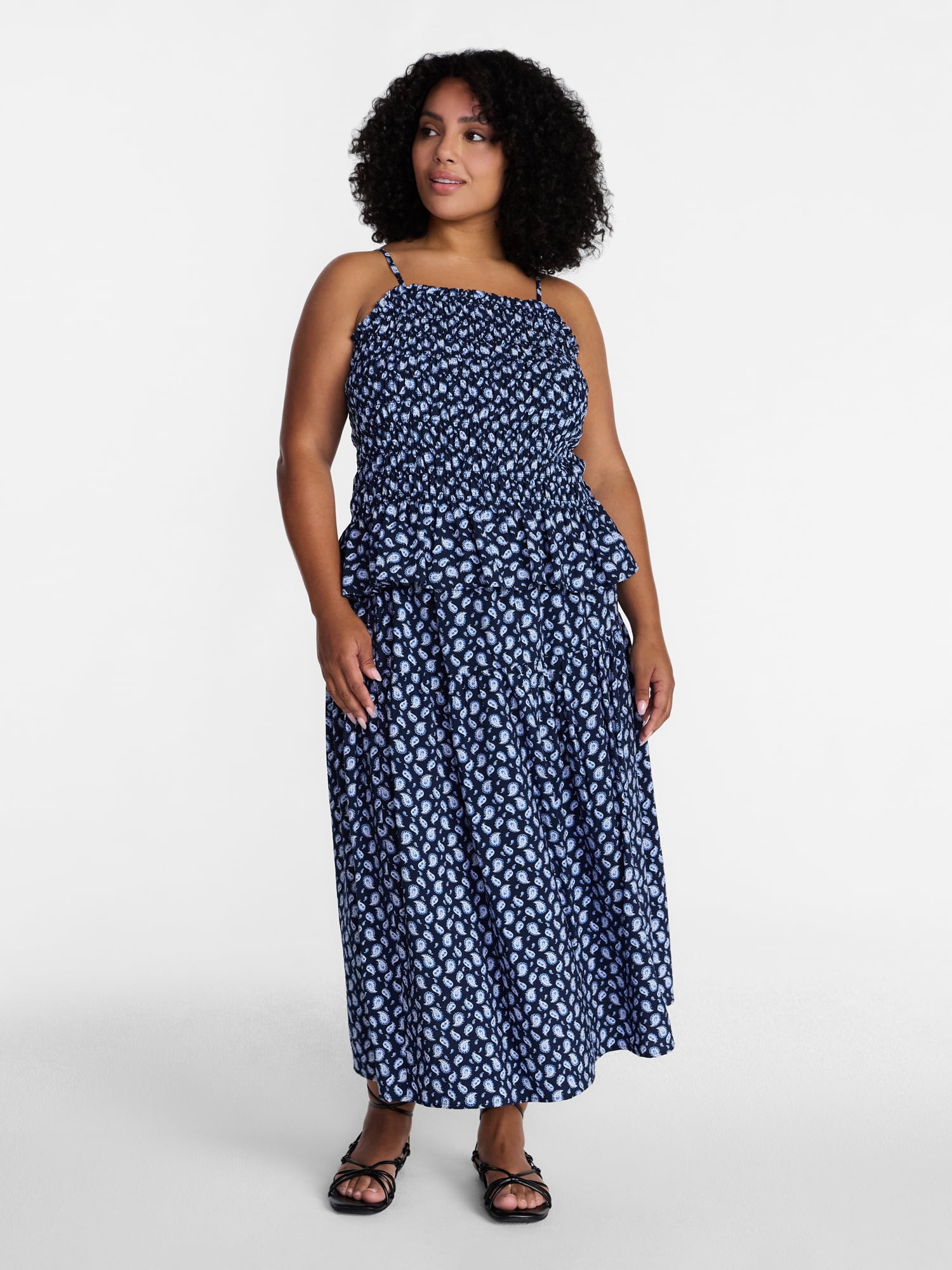 Time and Tru Women’s Tiered Maxi Skirt, Sizes XS-XXXL