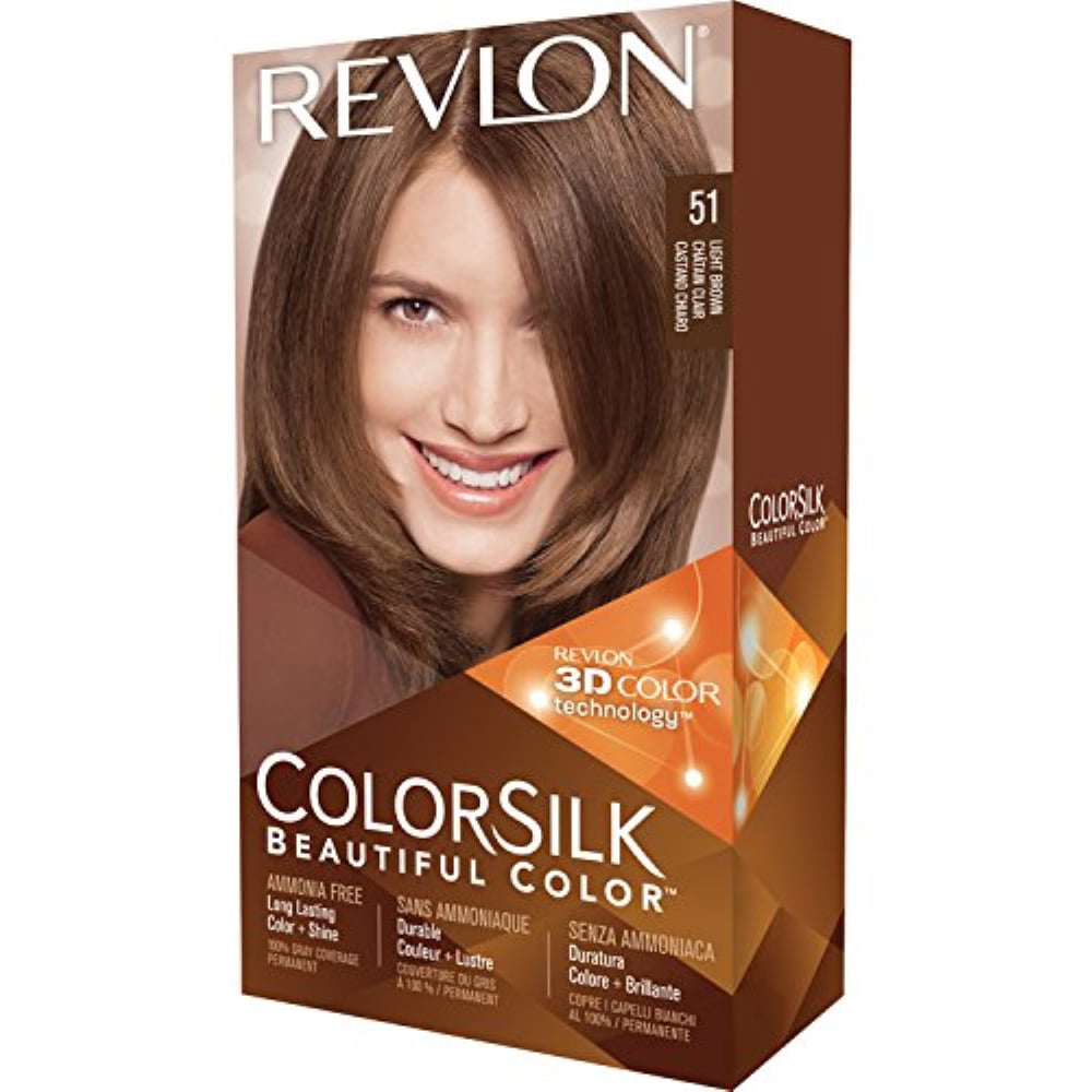 Revlon ColorSilk Hair Color, 51 Light Brown 1 ea (Pack of
