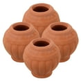 thumbnail image 1 of KAKOWELY 4Pcs Diy Clay Pots Chocolate Ceramic Mini Planter For Plant Lovers, 1 of 8