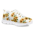 thumbnail image 2 of Suhoaziia White Sneakers for Girls Fashion Low Top Sunflower Graphic Print Footwear Lightweight Breathable Teenager Tennis Anti-Slip Shoes Size 3, 2 of 5