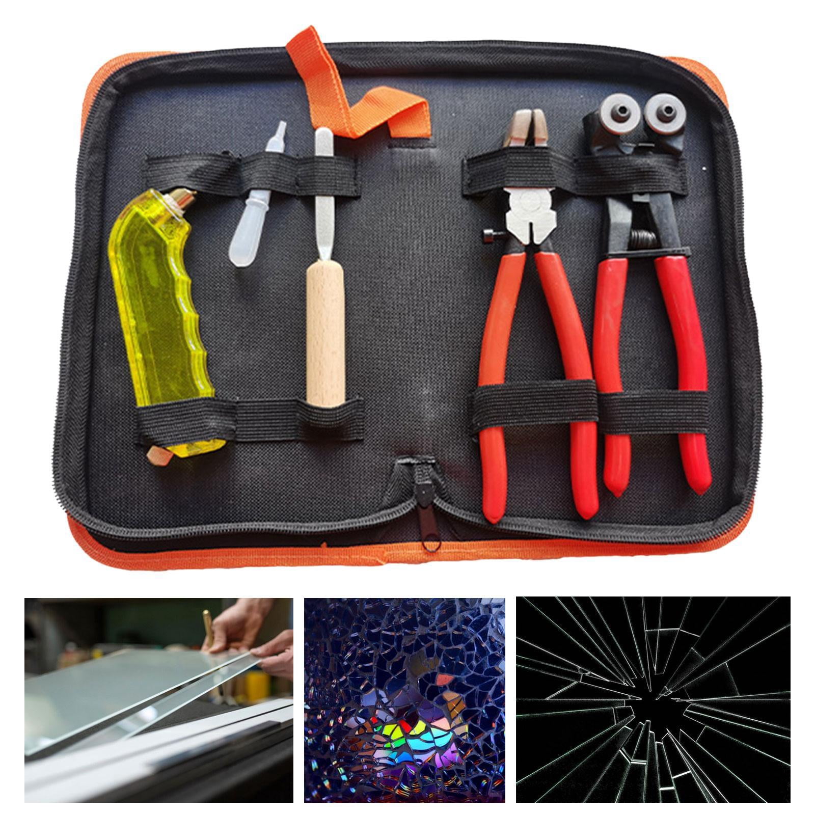 Milageto Glass Cutter Kit, Glass Cutting Tool Set, Hand Tools Breaking Pliers, Glass Tile