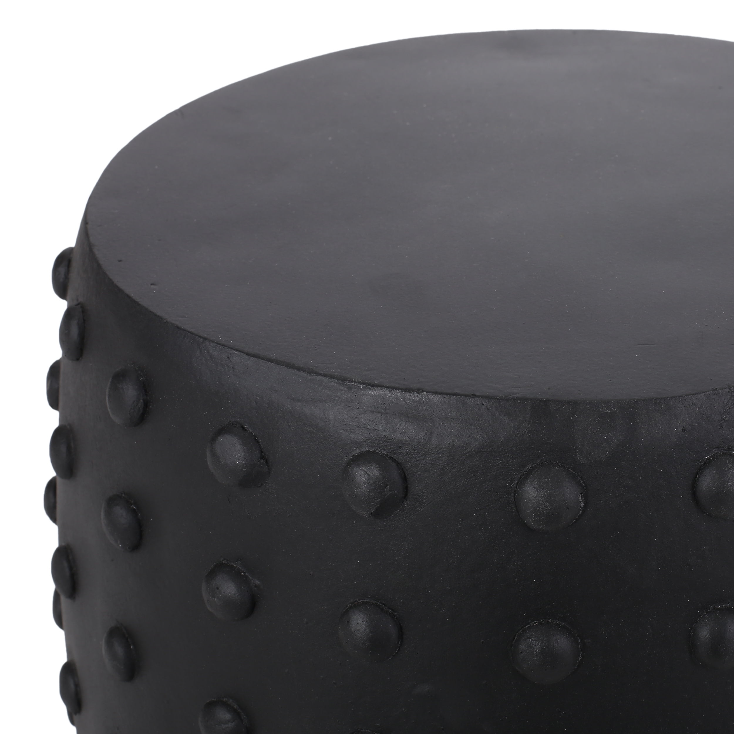 Lintz Lightweight Concrete Outdoor Side Table, Matte Black