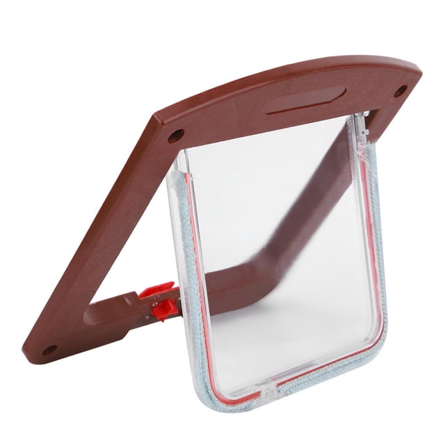 Porte pour Chat Intérieure, Porte pour Chien Porte pour Animaux Porte à Rabat pour Chat Extérieur avec Planche Transparente pour Chiot, Chats, Chatons et Chatons, Porte pour Chat 7.9x7.9x1.2In