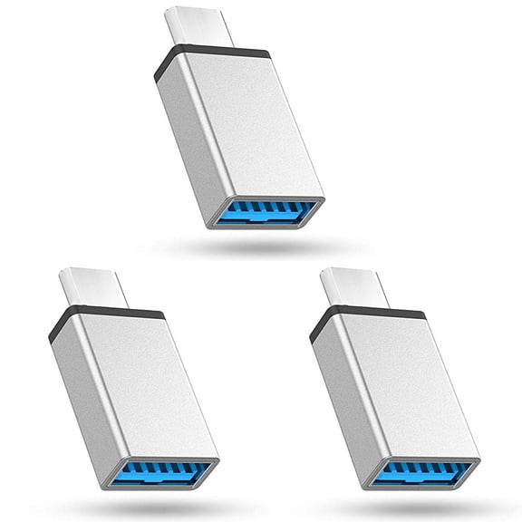 Dreamscreens USB-C OTG Adapter (3-Pack) - Standard USB to USB Type C Adapter for Phones, Tablets, and Computers