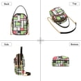 thumbnail image 3 of FORMRS Crossbody Bag for Women Quilted Travel Shoulder Cell Phone Purse with Chain Strap Handbag, Green Abstract Geometric, 3 of 7