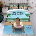 thumbnail image 4 of BoJack Horseman Conjunto de sábanas temático, trío de piezas, cómodo y amigable con la piel, diseño único, regalo de decoración para el hogar para familiares, amigos y fans, 90 cm * 190 cm, 4 of 6