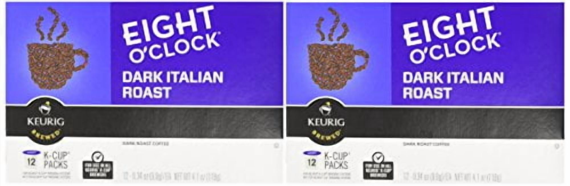 Eight O'clock Coffee - K Cups 12 Ct. Dark Italian Roast [Pack of 2]
