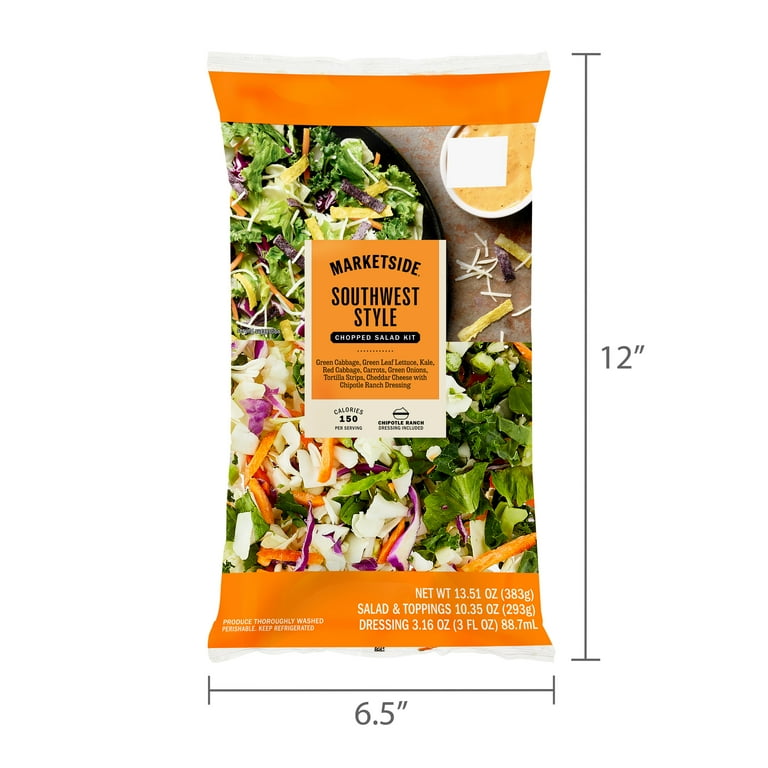 Marketside Southwest Chopped Salad Kit, 10.3 oz Bag, Fresh