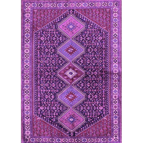 Ahgly Company Indoor Rectangle Persian Purple Traditional Area Rugs, 5' x 8'
