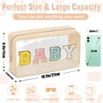 thumbnail image 2 of Bolsa de maquillaje Izuzta Chenille Letter Clear Mama Baby Pouch x2, 2 of 8