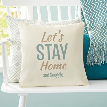 Personalized Let S Stay Home Throw Pillow Walmart Com