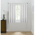 thumbnail image 4 of Eclipse Draft Stopper Room Darkening Fleece Lined Rod Pocket, Single Curtain Panel, White, 42" W x 63" L, 4 of 11