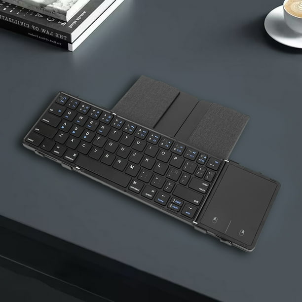Teclado Español Plegable Recargable Compatible con Bluetooth (Versión Touchpad)