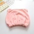 thumbnail image 5 of Dos gorros de pelo seco de oso de dibujos animados, fibra Superfina, toalla de secado rápido, gorro de baño, toalla para el pelo de bebé, 5 of 5